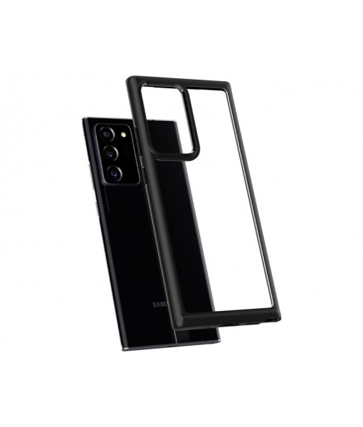 Husa Samsung Galaxy Note 20, Premium Spigen Ultra Hybrid, Transparenta Cu Margine Neagra